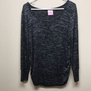 Black and Gray Maternity Blouse